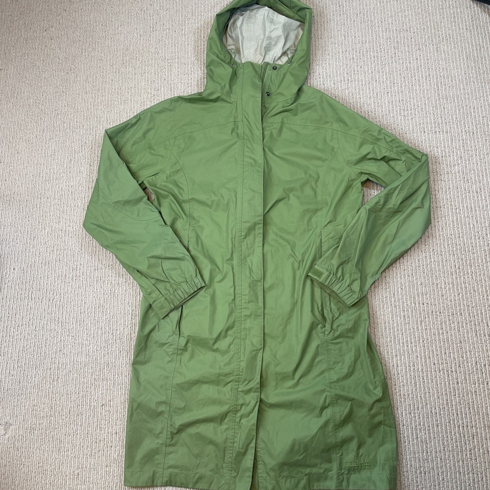 LL Bean Women's XS Vtg Windbreaker Waterproof Jacket Green Full Zip